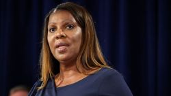 FILE PHOTO: New York State Attorney General Letitia James speaks at a news conference in New York, U.S., September 8, 2022. REUTERS/Caitlin Ochs/File Photo