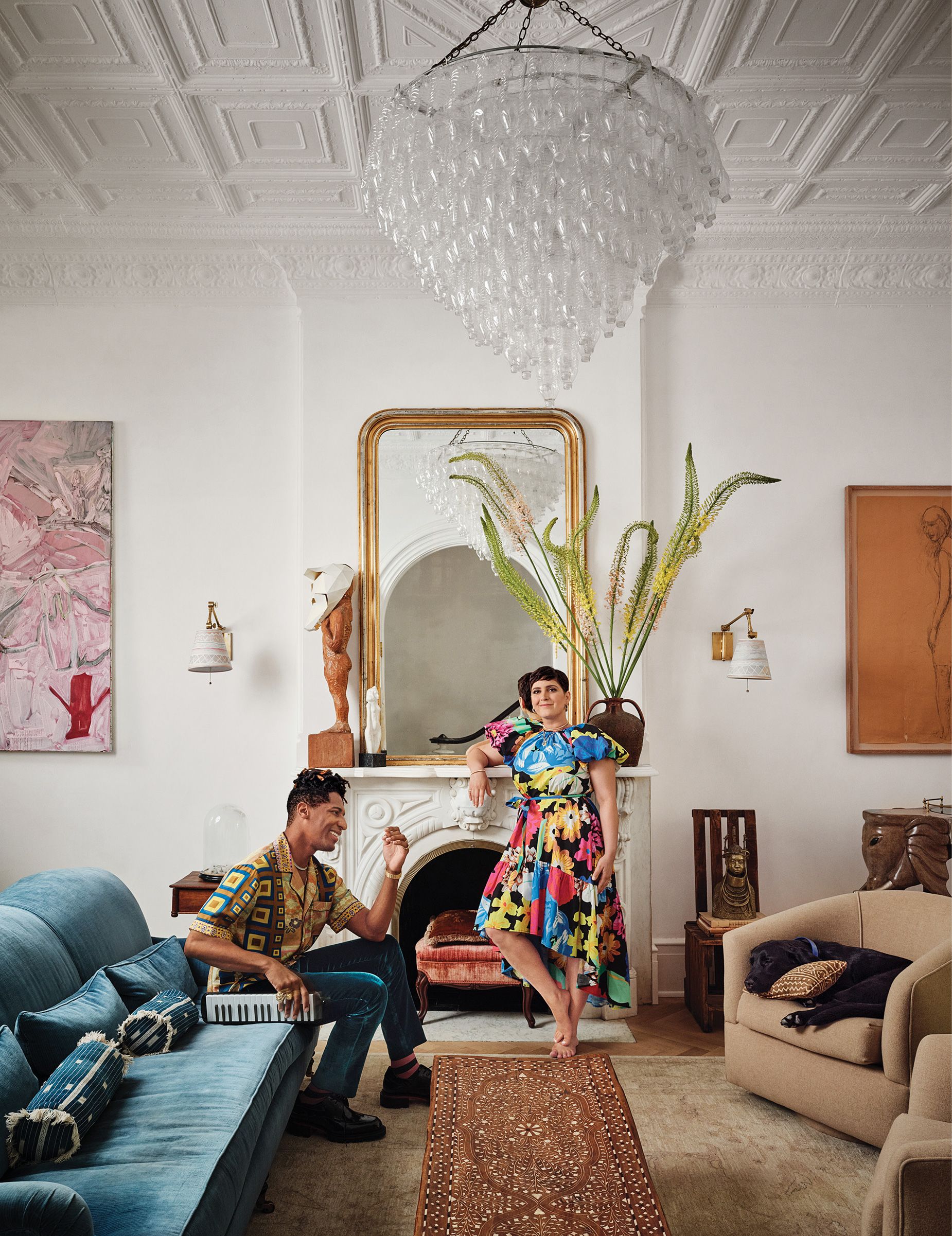 Inside David Harbour and Lily Allen's “Weird and Wonderful” Brooklyn Town  House