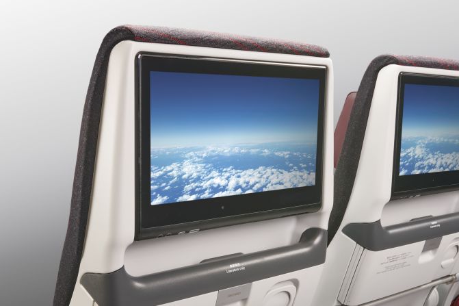<strong>Economy class: </strong>The 4k inflight monitors in the economy cabin are 13 inches and have Bluetooth connectivity, allowing passengers to use their own headsets while enjoying the inflight entertainment system.
