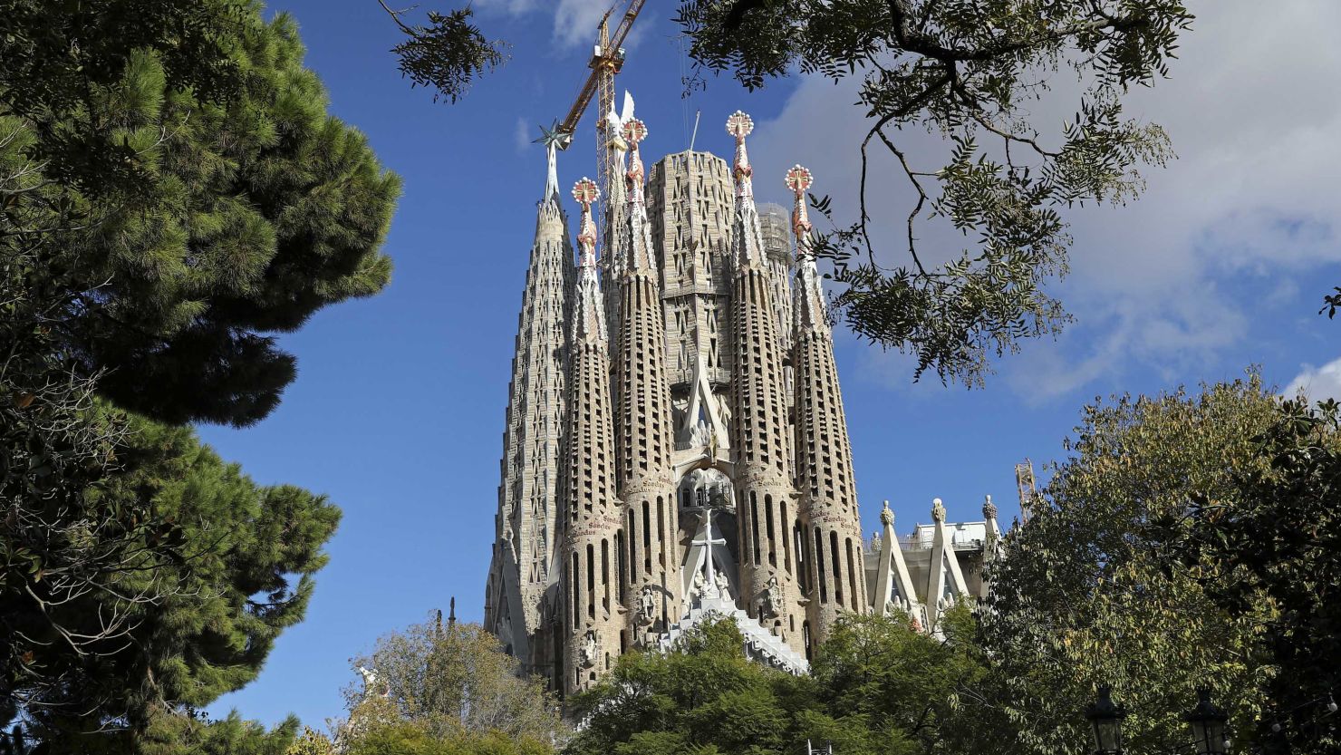 Construction began on the Sagrada Familia cathedral in 1882.