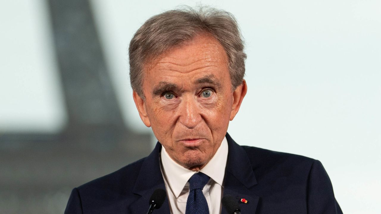 Bernard Arnault, billionaire and chairman of LVMH, during a news conference in Paris, France, on Monday, July 24, 2023. (Benjamin Girette/Bloomberg via Getty Images).