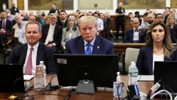 Former U.S. President Donald Trump attends the trial of himself, his adult sons, the Trump Organization and others in a civil fraud case brought by state Attorney General Letitia James, at a Manhattan courthouse, in New York City, U.S., October 2, 2023. REUTERS/Brendan McDermid/Pool     TPX IMAGES OF THE DAY