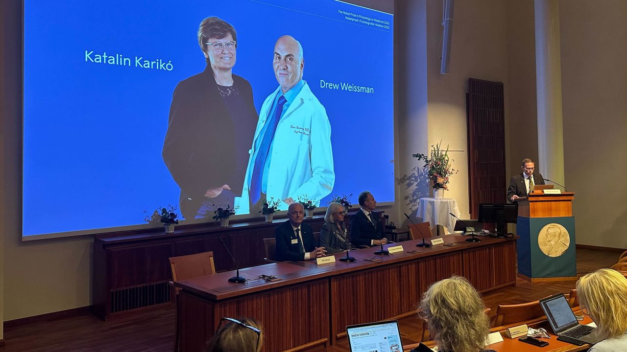 Karikó and Weissman were awarded the Nobel Prize in medicine for their work on the development of mRNA vaccines.