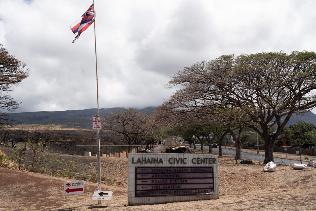 Lahaina Civic Center is seen on September 24.