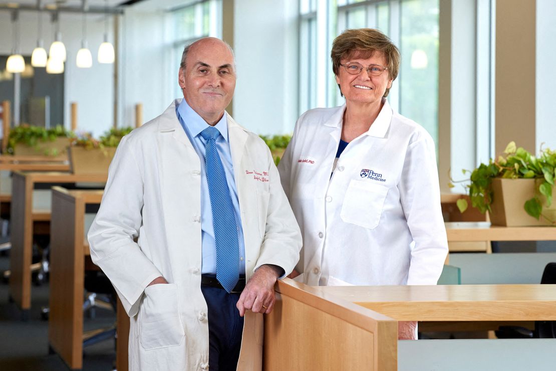 Scientists (from left) Dr. Drew Weissman and Dr. Katalin Karikó won the 2023 Nobel Prize in physiology or medicine for discoveries enabling the development of mRNA Covid-19 vaccines.