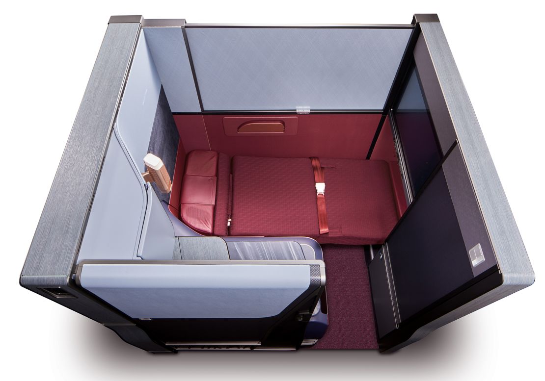 An aerial view of the new business-class seats.