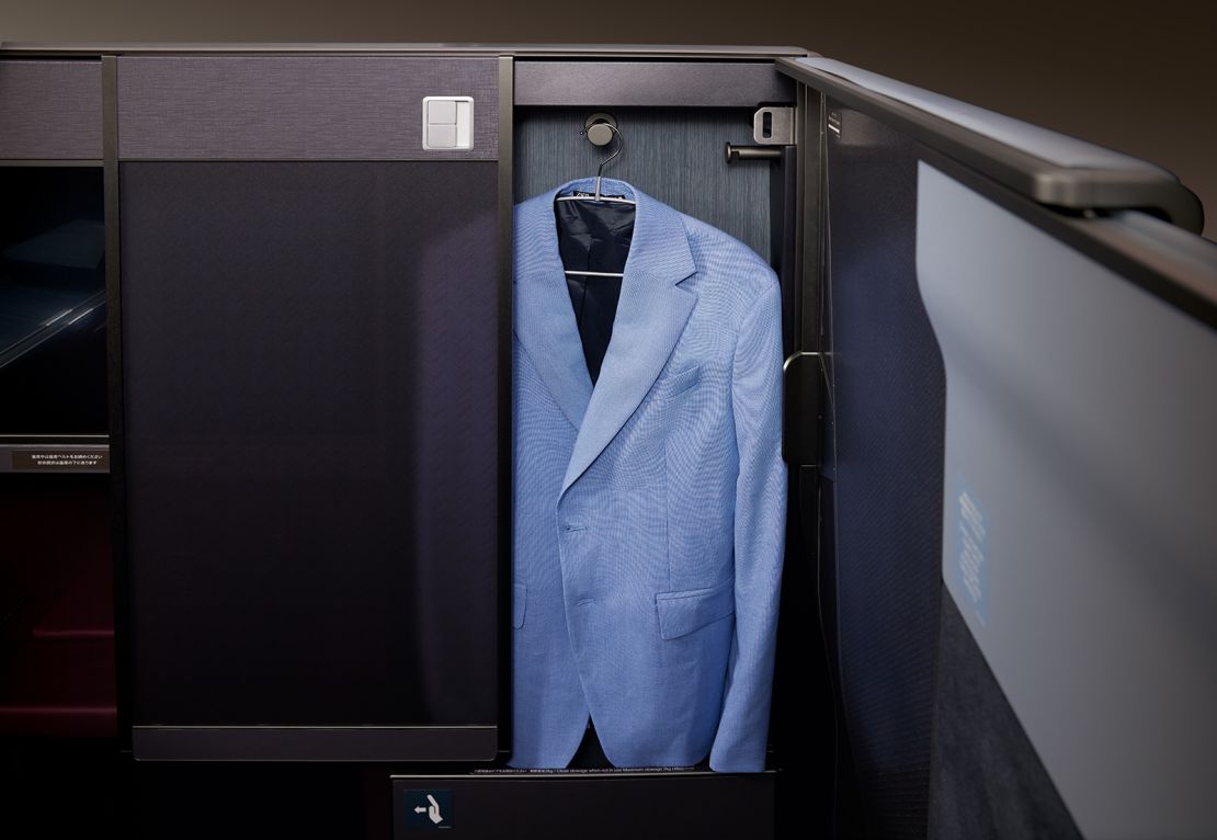 Each first-class suite has its own small closet.