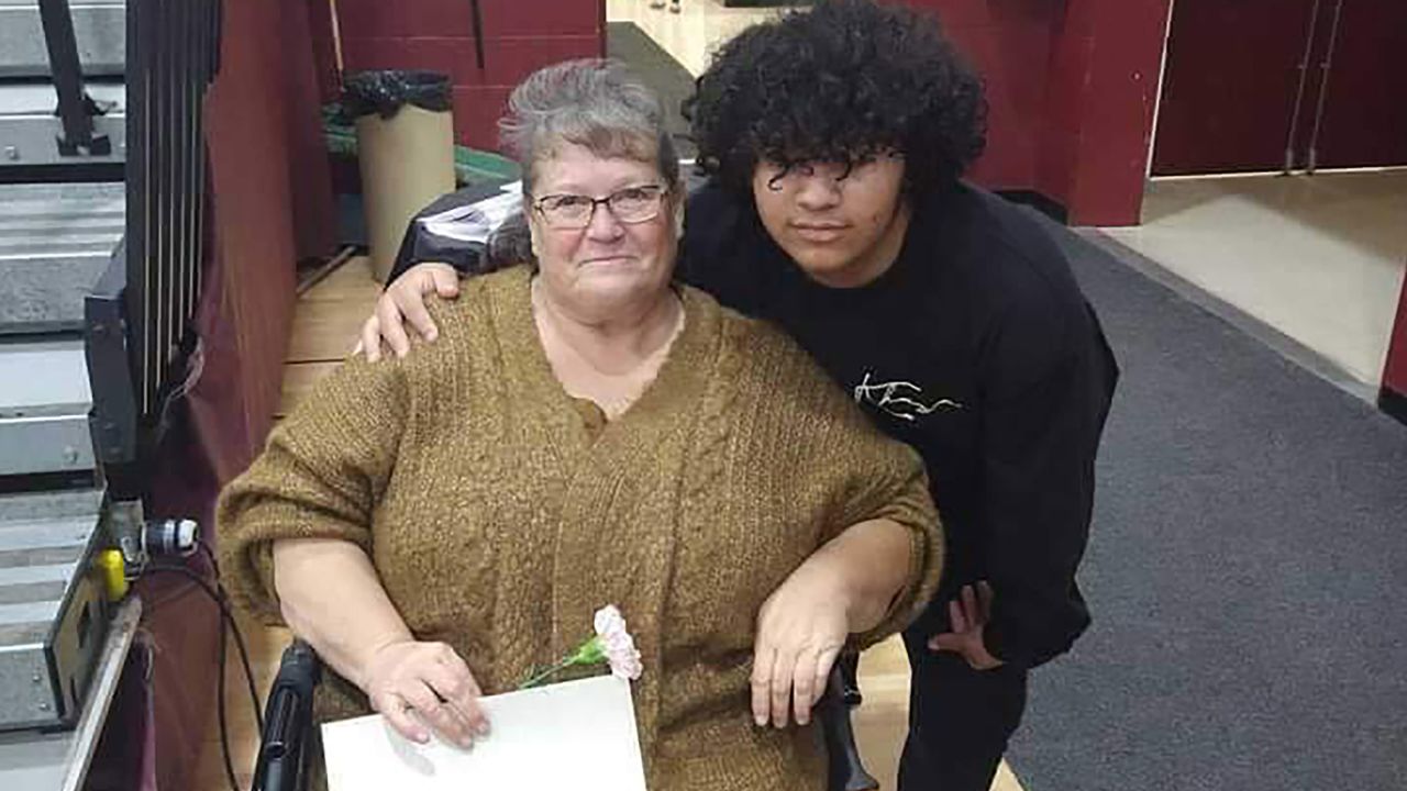 Shadrach with his grandmother, Tina Hall