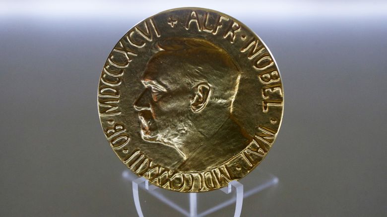The Nobel Peace Prize medal.