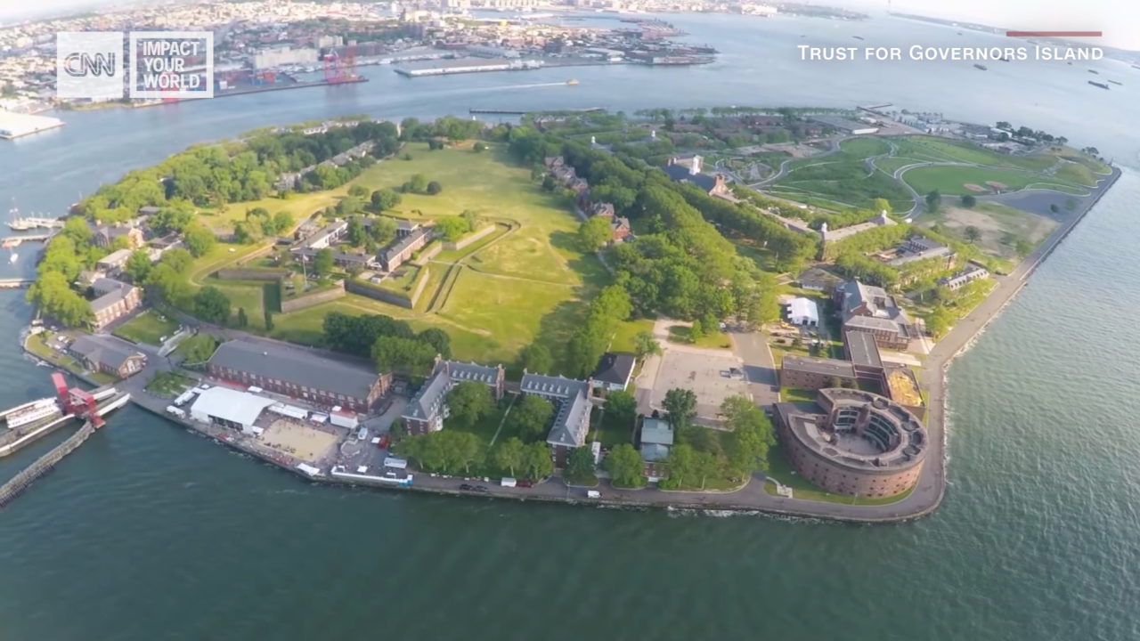 New York's Governors island turns hundreds of tons of organic food and yard waste into food for community gardens with its 'Zero Waste Island' 
plan through the composting nonprofit Earth Matter. 