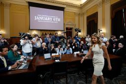 Sarah Matthews, former deputy White House press secretary, arrives to testify before the House select committee investigating the January 6 attack in the Cannon House Office Building on July 21, 2022.