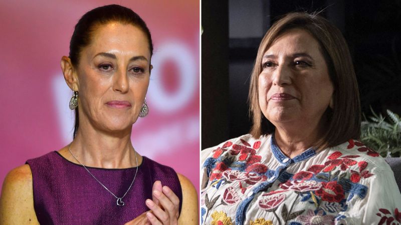 Elecciones en México: Claudia Sheinbaum y Xochitl Gálvez compiten para convertirse en las próximas presidentas de México