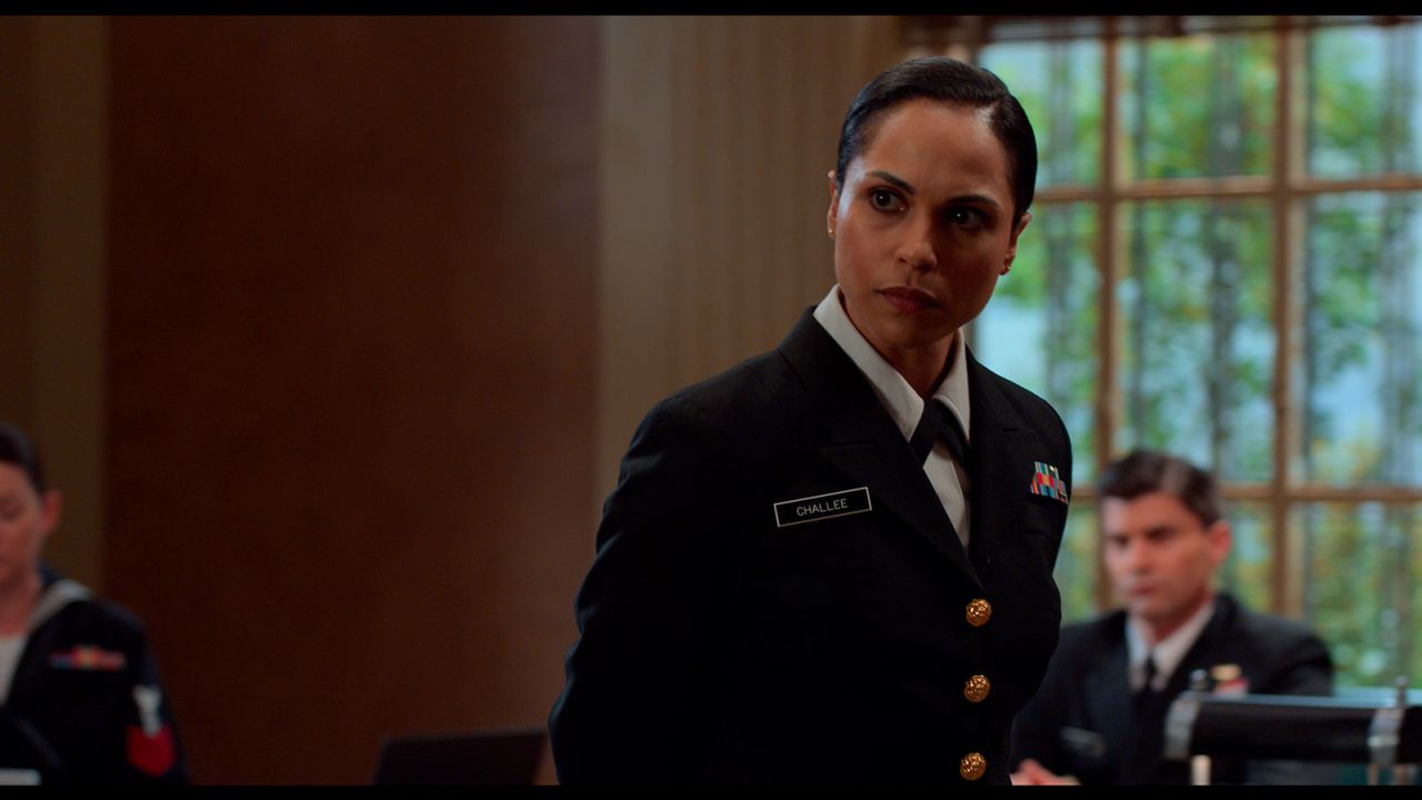 Monica Raymund plays the prosectuor in "The Caine Mutiny Court-Martial."
