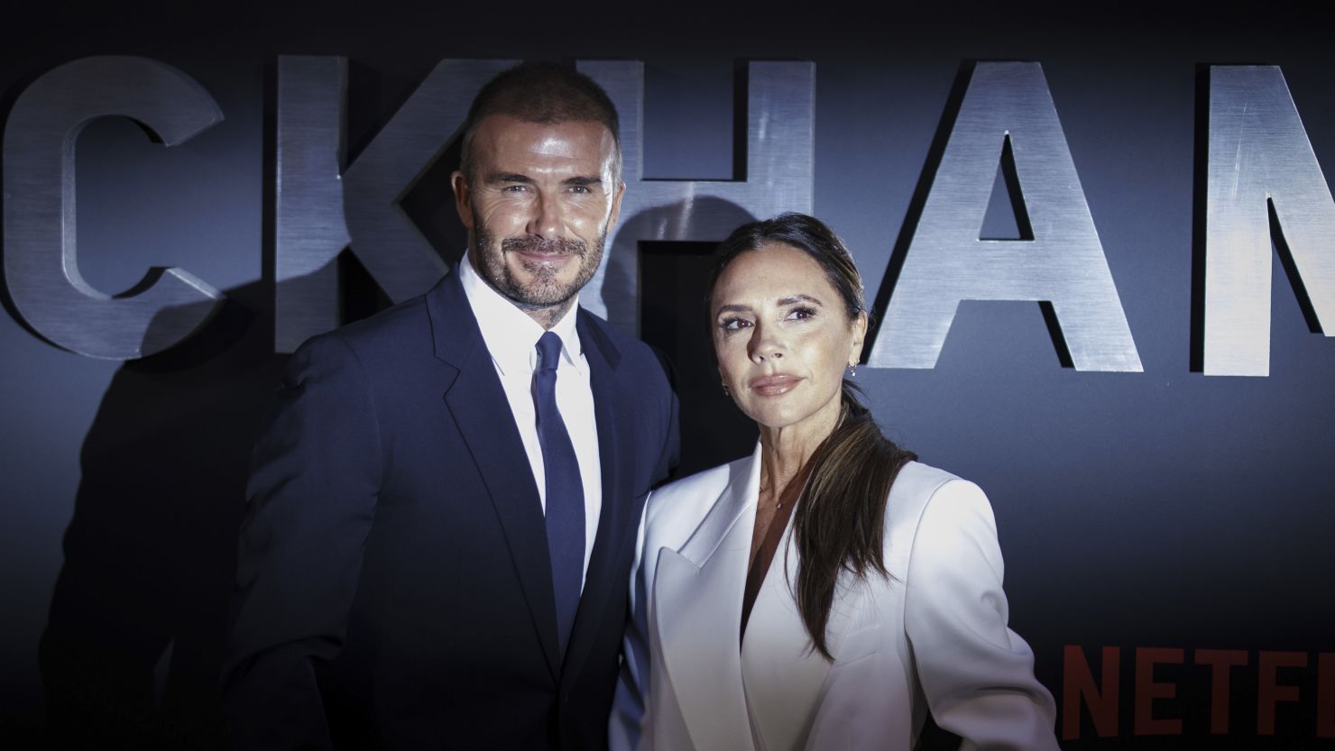David and Victoria Beckham attend the premiere of the documentary.