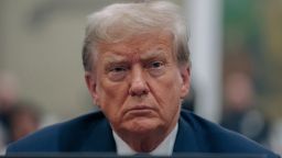 Former U.S. President Donald Trump listens during his civil fraud trial at the State Supreme Court building in New York, U.S. October 4, 2023. Jeenah Moon/Pool via REUTERS