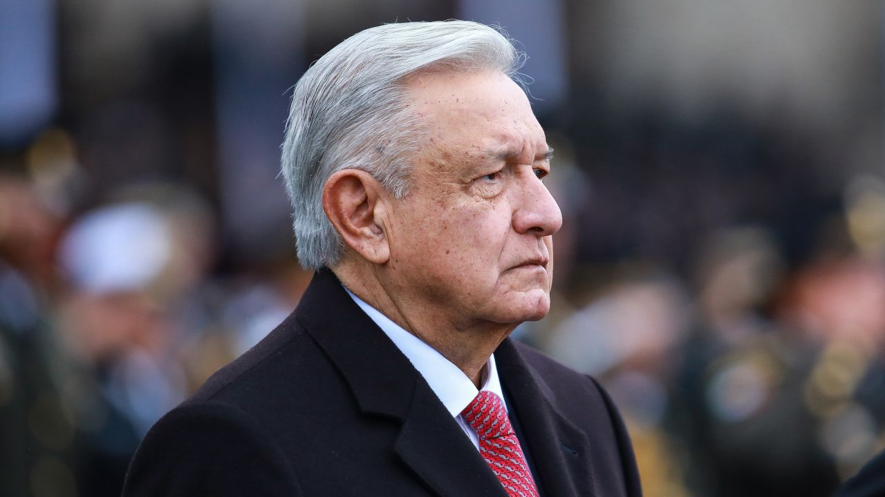  President of Mexico Andres Manuel Lopez Obrador on November 20, 2022, in Mexico City. 