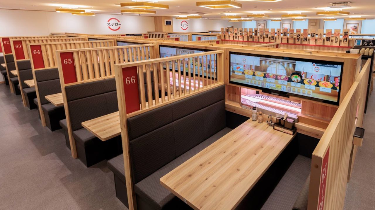 Three Sushiro outlets have been fitted with the new digital conveyor belts.