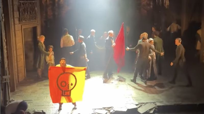 NextImg:Five people arrested after Just Stop Oil protesters disrupt London performance of 'Les Misérables' | CNN