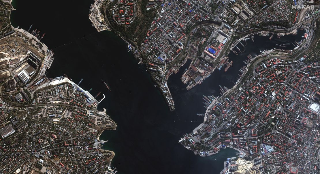 An overview of Sevastopol. the home port of the Black Sea Fleet. 