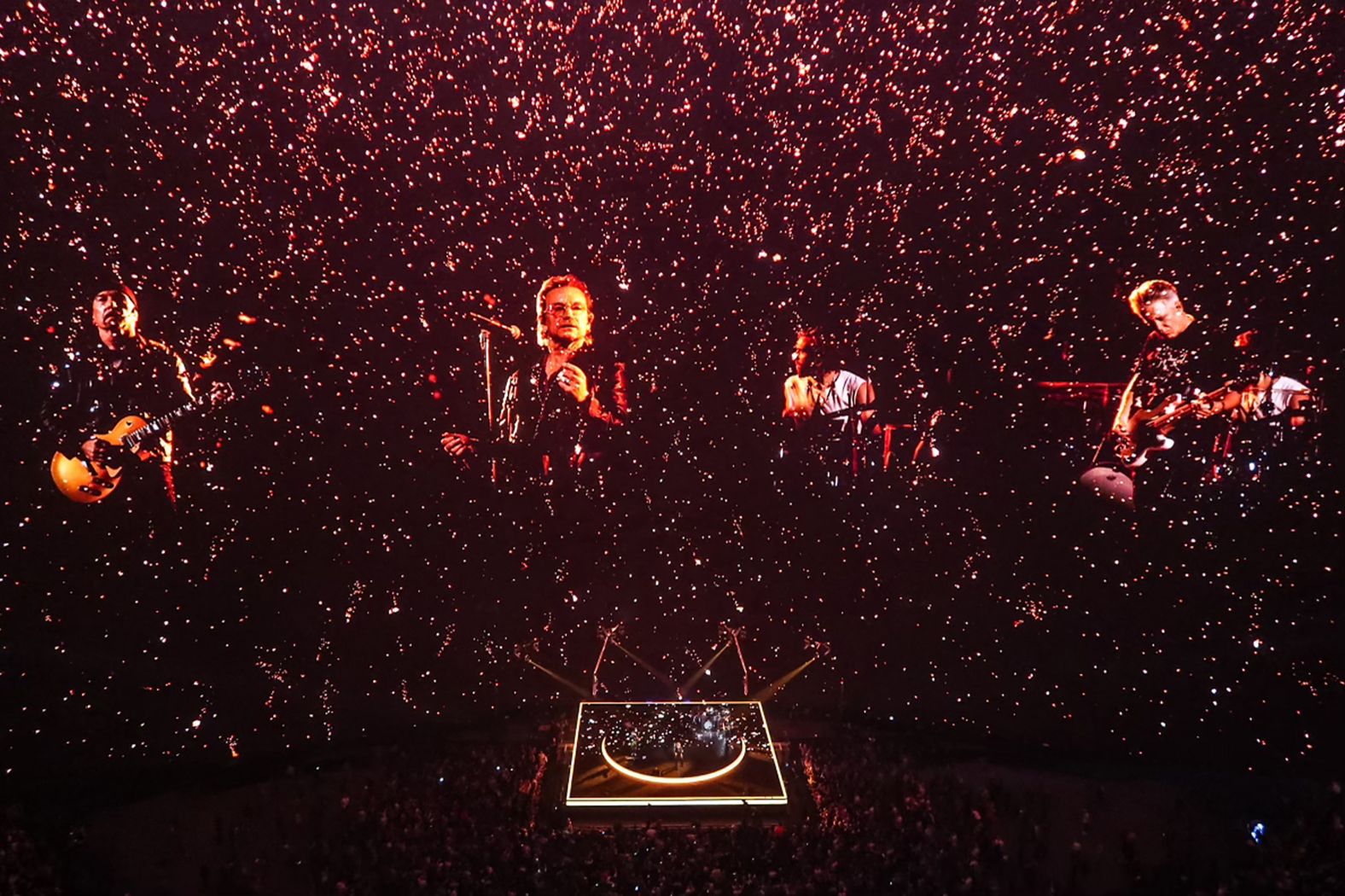 Rock band U2 performs at the new Sphere in Las Vegas on Saturday, September 30. The band was the <a href="https://www.cnn.com/2023/10/01/entertainment/u2-sphere-las-vegas-cec/index.html" target="_blank">first to perform</a> at the $2.3 billion venue, which is being billed as the world's largest spherical structure.