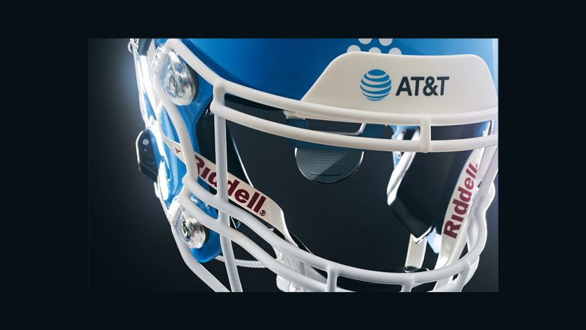 AT&T 5G connected football helmet for deaf and hard of hearing players