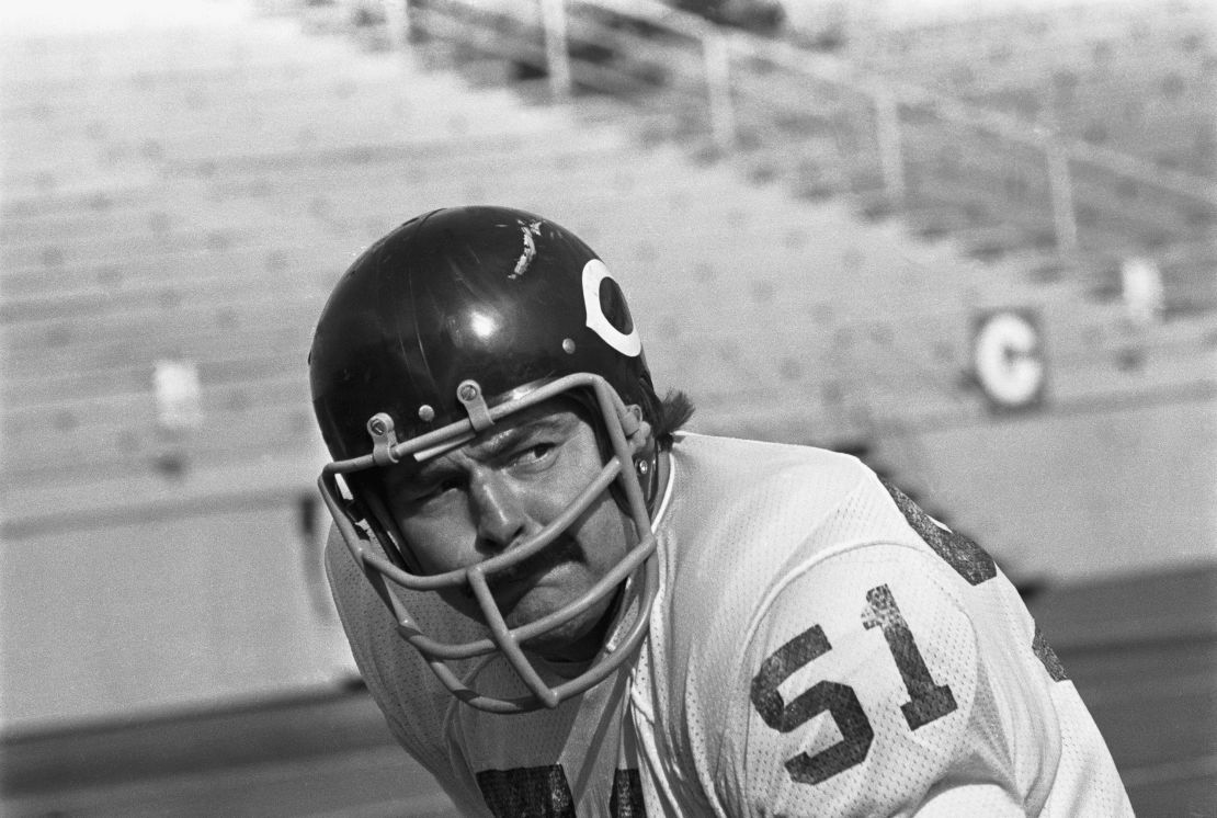 Chicago Bears linebacker Dick Butkus was elected to the Pro Football Hall of Fame in 1979.