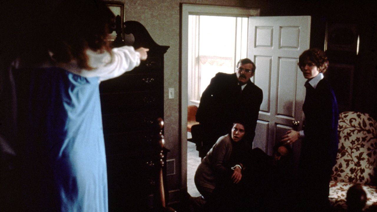 (from left) Linda Blair, Lee J. Cobb, Kitty Winn and Ellen Burstyn in 'The Exorcist.'