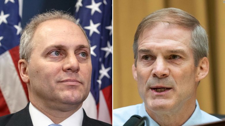 From left, Majority Whip Rep. Steve Scalise and Chairman of the House Judiciary Committee Rep. Jim Jordan.