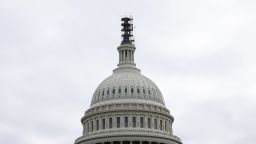 An exterior view of the US Capitol, Thursday, Oct. 5, 2023, in Washington. (Aaron M. Sprecher via AP)