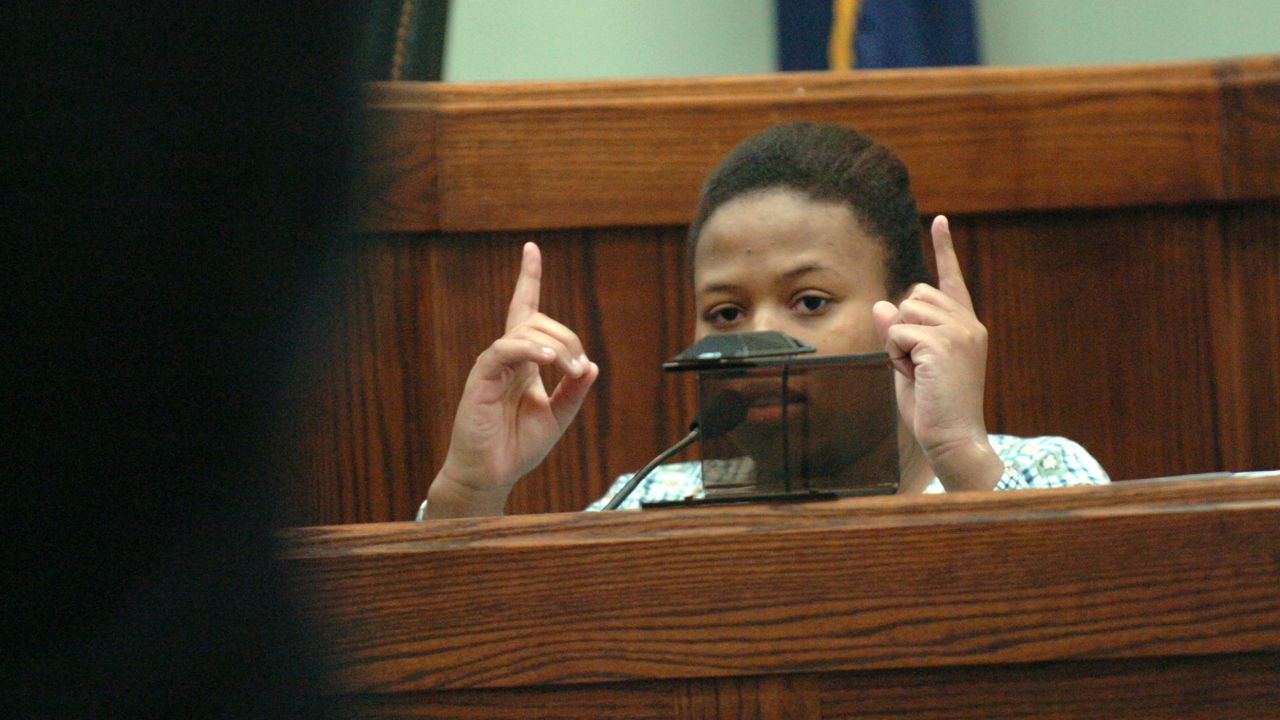 Victoria Caldwell testified during the trial of Quincy Cross on April 1, 2008.