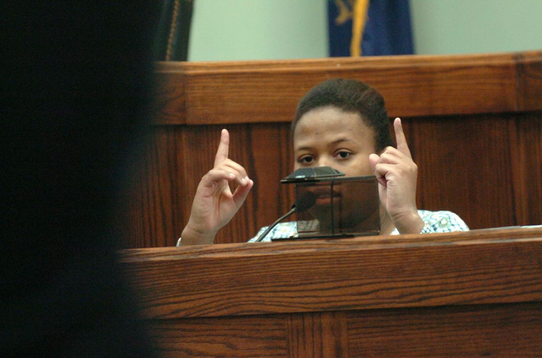 Victoria Caldwell testified during the trial of Quincy Cross on April 1, 2008.