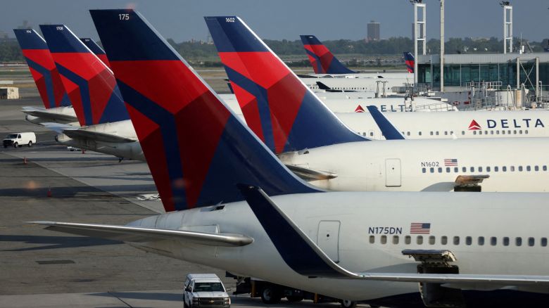 Delta Air Lines planes are seen at John F. Kennedy International Airport on the July 4th weekend in Queens, New York City, U.S., July 2, 2022. REUTERS/Andrew Kelly