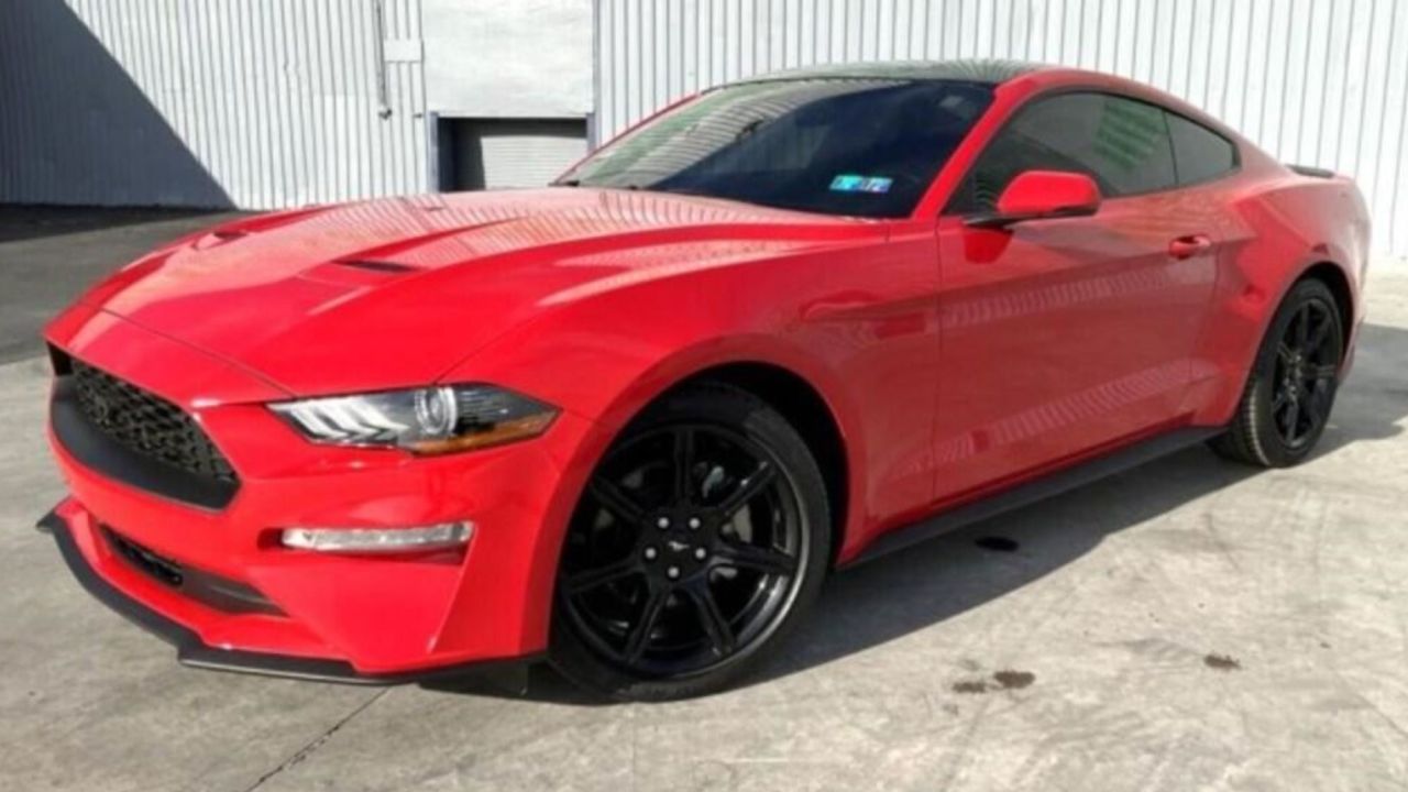 A 2019 Ford Mustang Ecoboost Premium for sale at auction.