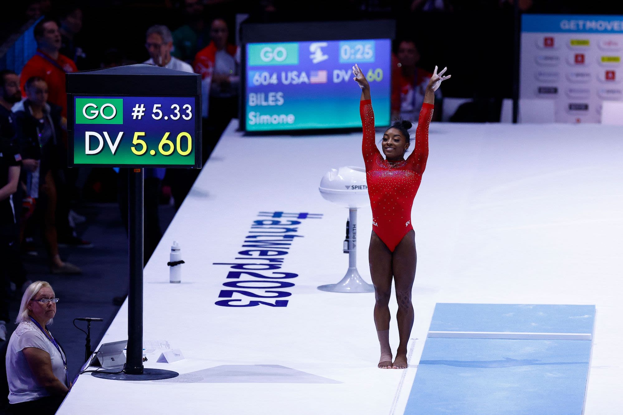 Simone Biles Leads U.S. Gymnastics to Record Win at World
