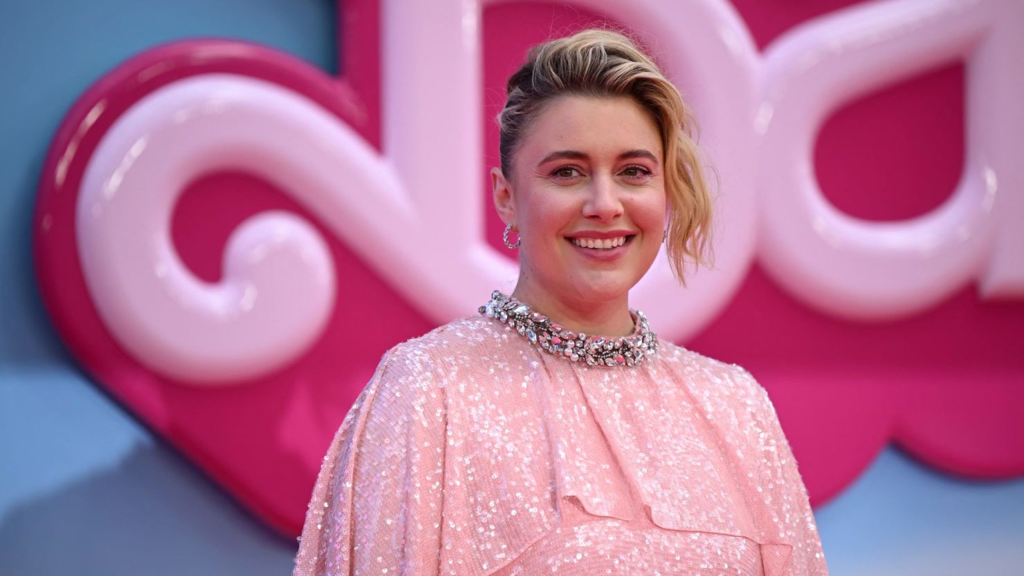 Greta Gerwig at the London premiere of "Barbie" in July.