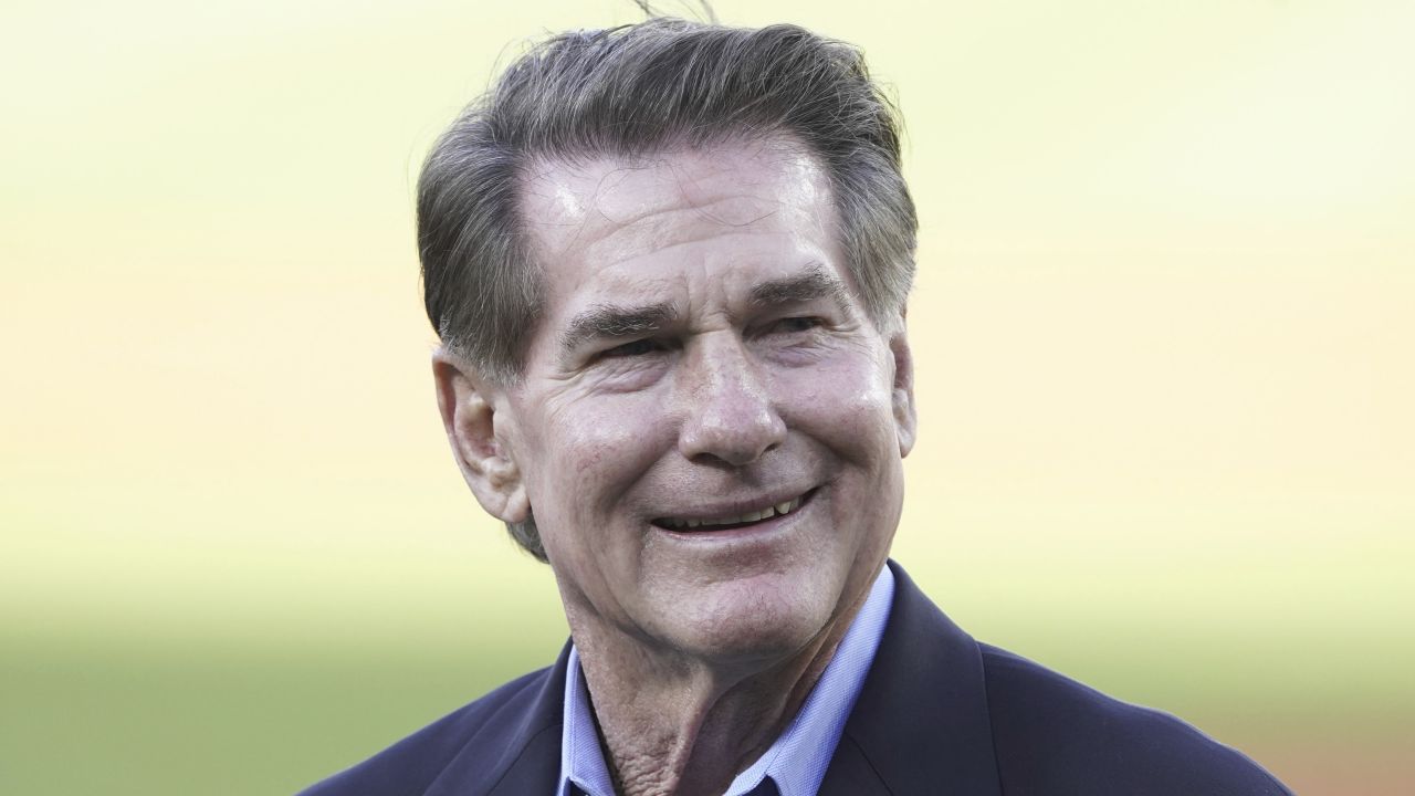 Former baseball player Steve Garvey is seen before a Los Angeles Dodgers game on April 29, 2023. 