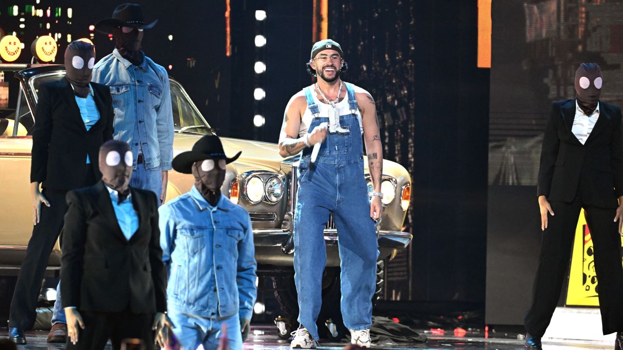 Bad Bunny performs onstage during the 2023 Billboard Latin Music Awards on Oct. 5.