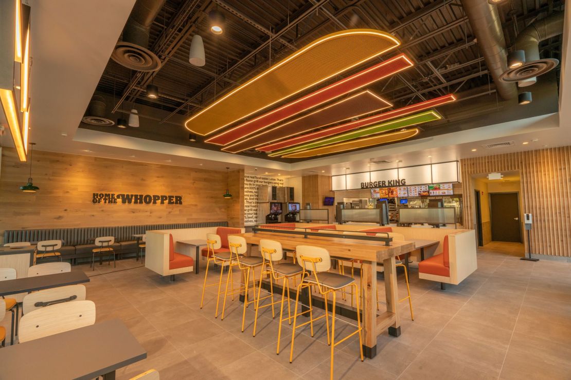 An interior view of a Garden Grill Burger King location.