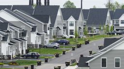 A development of new homes in Eagleville, Pa., is shown on Friday, April 28, 2023. Sales of new U.S. homes hit a 5-month low in August 2023, as sky-high mortgage rates continue to strain prospective homebuyers' ability to afford a dwelling.
