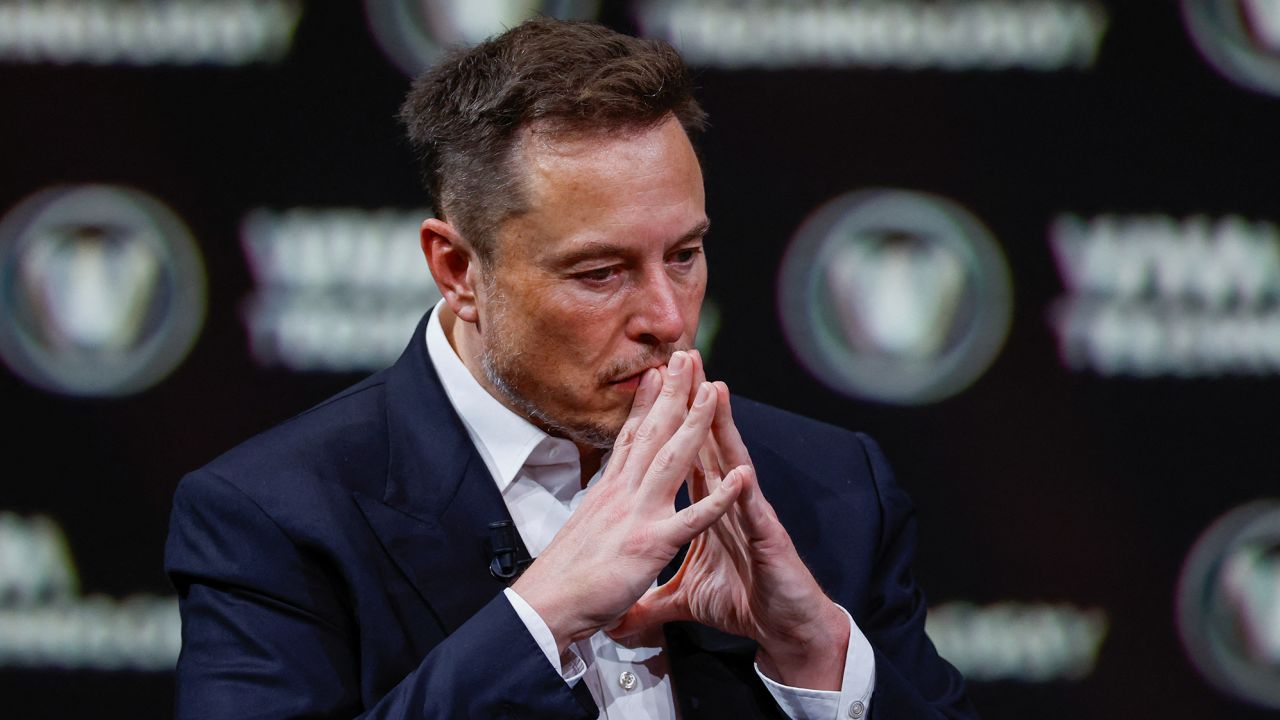 Elon Musk, Chief Executive Officer of SpaceX and Tesla and owner of Twitter, gestures as he attends the Viva Technology conference dedicated to innovation and startups at the Porte de Versailles exhibition centre in Paris, France, June 16, 2023. 