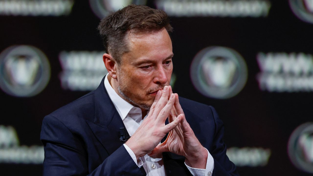 Elon Musk, Chief Executive Officer of SpaceX and Tesla and owner of Twitter, gestures as he attends the Viva Technology conference dedicated to innovation and startups at the Porte de Versailles exhibition centre in Paris, France, June 16, 2023.