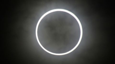 An annular eclipse is seen in Tokyo May 21, 2012. 