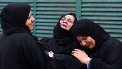 Palestinians mourn during the funeral of a relative, killed in an Israeli strike, in Gaza City on October 10, 2023. Israel said it recaptured Gaza border areas from Hamas as the war's death toll passed 3,000 on October 10, the fourth day of gruelling fighting since the Islamists launched a surprise attack. (Photo by MOHAMMED ABED / AFP) (Photo by MOHAMMED ABED/AFP via Getty Images)