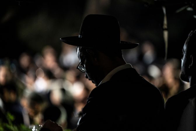 Israelis mourn as they attend the funeral of Israel Defense Forces soldier Noam Elimeleh Rothenberg at Mount Herzel Cemetery in Jerusalem, on October 10.