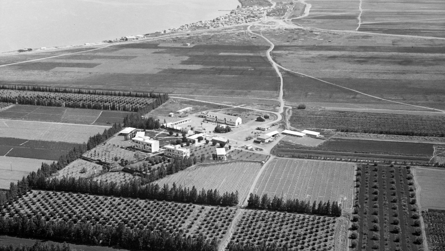 The Deganya kibbutz is seen in this photograph from 1912.