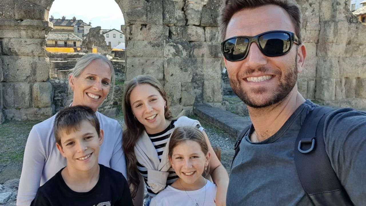 Lotan and Michal Pinyan pictured with their family.