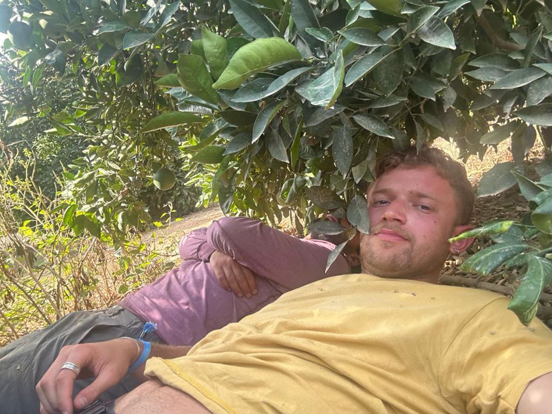 Israeli music festival-goer Gal Katz hid in an orange grove with a friend for six hours until Hamas gunmen had dispersed.