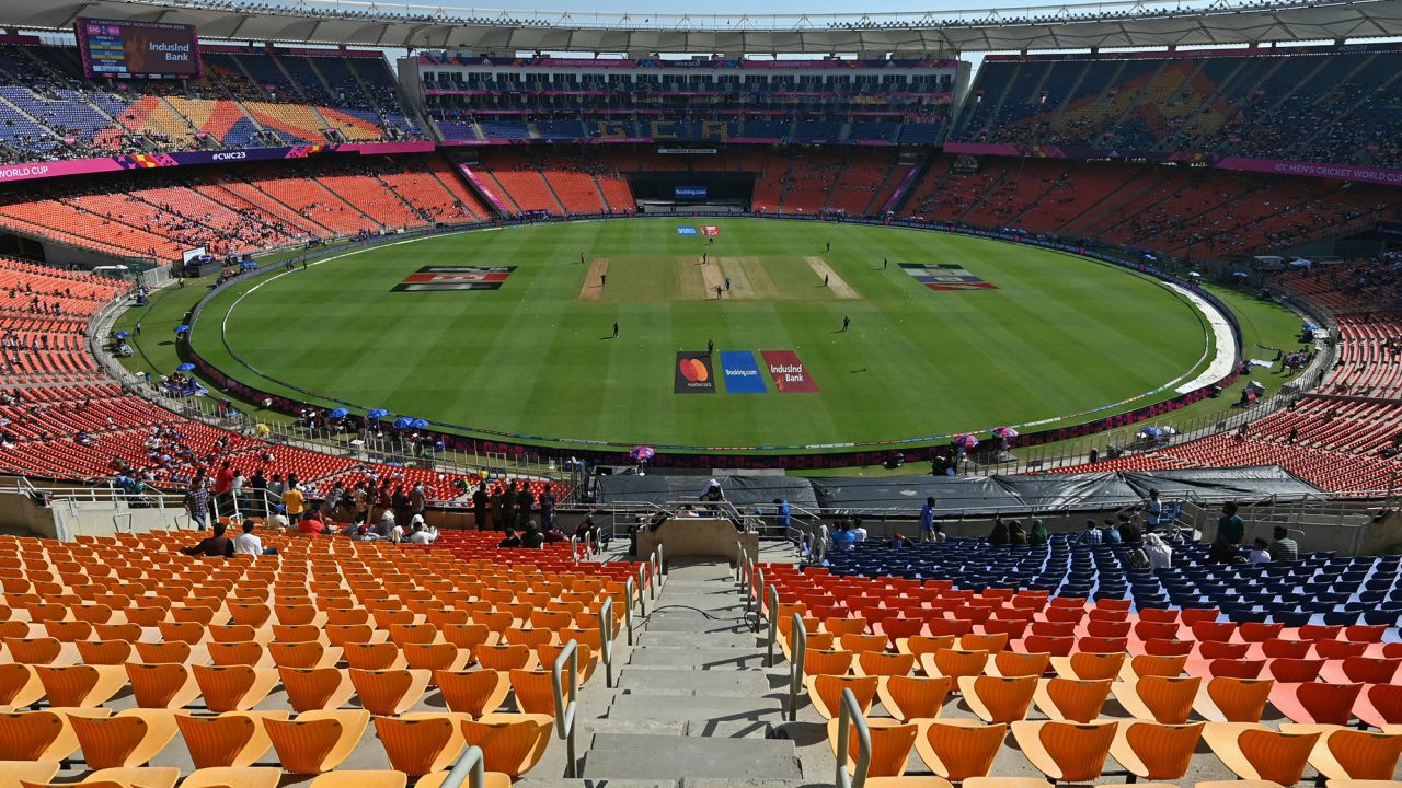 Estadio Narendra Modi en Ahmedabad, estado de Gujarat, en el oeste de la India. 