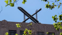 The new Twitter X logo at the company's headquarters in San Francisco, California, US, on Saturday, July 29, 2023. Elon Musk has changed Twitter Inc.'s logo, replacing its signature blue bird with a stylized X as part of the billionaire's vision of transforming the 17-year-old service into an everything app. Photographer: David Paul Morris/Bloomberg via Getty Images