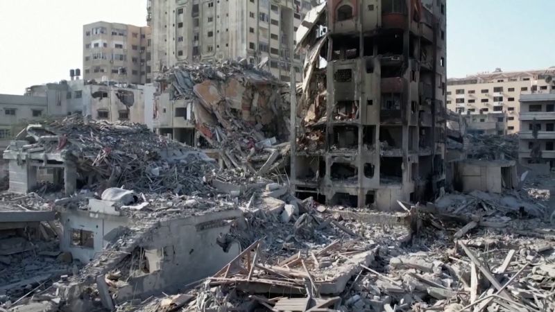 Drone footage of war-torn Gaza show immense destruction